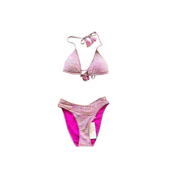 BECCA‎ Bikini Multicolor Striped New with Tags